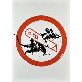 Bansky Cut and Run The Rat Poster