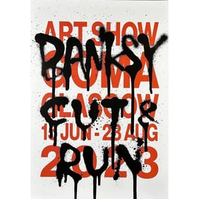 Bansky Cut and Run Graffiti Poster