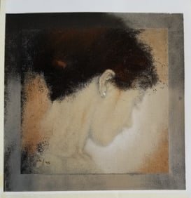 Joseph Domenech Thoughts Hand Signed Serigraph on Unstretched Canvas