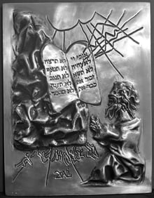 Salvador DALI The 10 Commandments Platinum Bas Relief