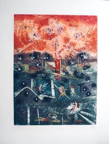 Roberto Matta Tranchetre Hand Signed Etching and Aquatint