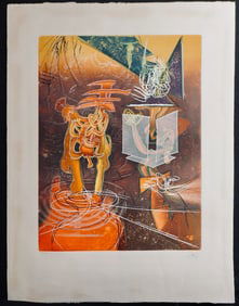 Roberto Matta Season in Hell Nous Ne Sommes Pas au Monde Hand Signed Etching and Aquatint