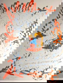 CRASH John Matos Raw Electricity Hand Signed Serigraph