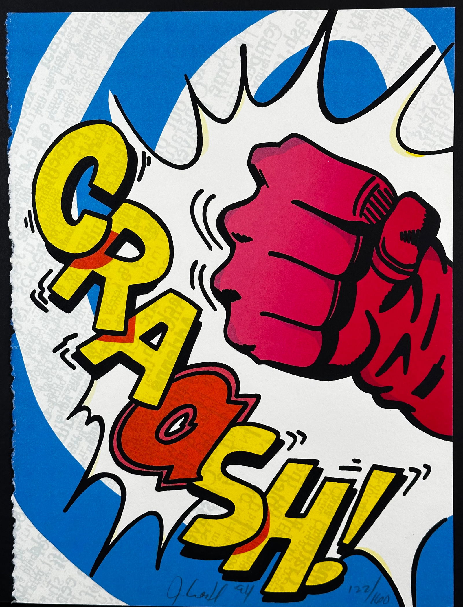 CRASH John Matos Fist Hand Signed Serigraph (1 of 3)