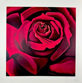 Lowell Nesbitt Rose Hand Signed Screenprint