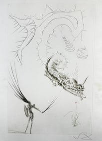 Salvador Dali Tristan et Iseult Tristan and The Dragon Hand Signed Etching