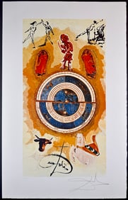 Salvador Dali Lyle Stuart Wheel of Fortune Hand Signed Lithograph Authenticated by Albert Field