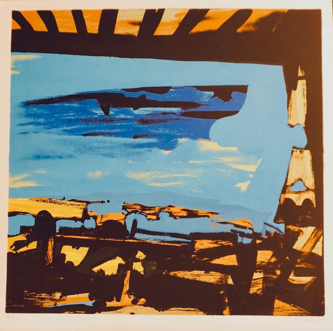 John Hultberg Sinking Ship Hand Signed Serigraph: Artist: John Hultberg Title: Sinking Ship Dimensions: 38 in. X 26 in. Edition: From the edition of 200 Year: 1977 Medium: Serigraph on Paper Signature: Hand Signed by John Hultberg Condition: Excellen