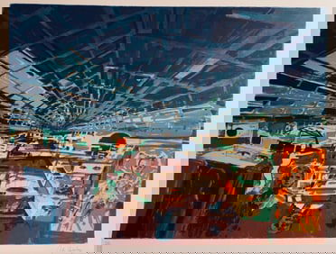 John Hultberg Greenhouse Hand Signed Serigraph