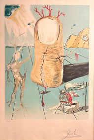 Salvador Dali The Vision of The Angel of Cap Creus-The Thumb Hand Signed Numbered Lithograph Dali