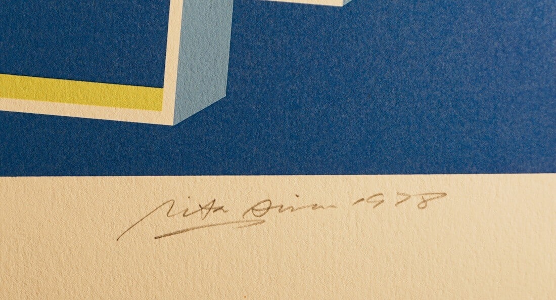 Rita Simon Spacescape Hand Signed Screenprint - 2