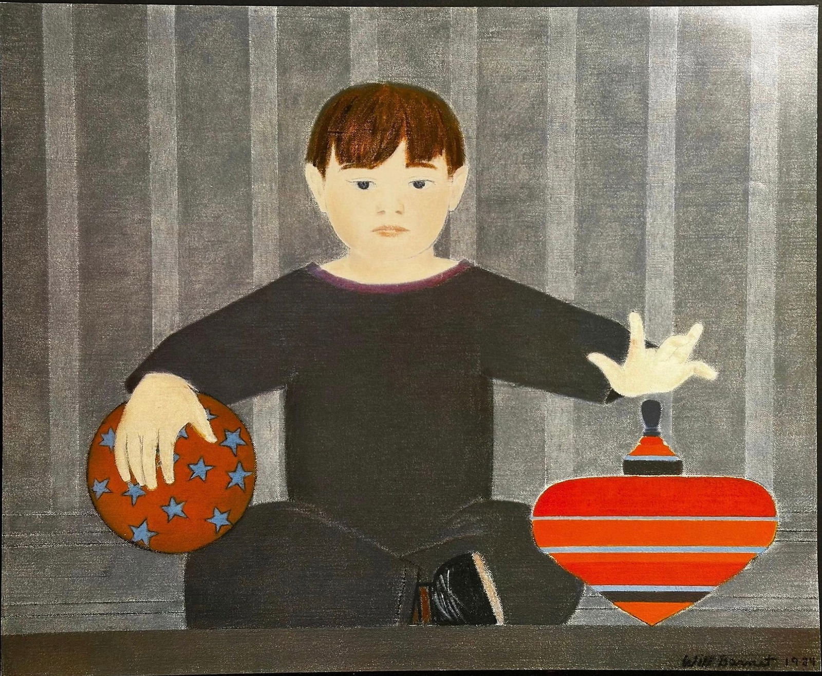 Will Barnet Boy With Red Top Offset Lithograph (1 of 1)
