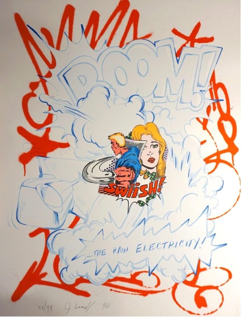 CRASH John Matos Raw Electricity Hand Signed Serigraph (1 of 2)