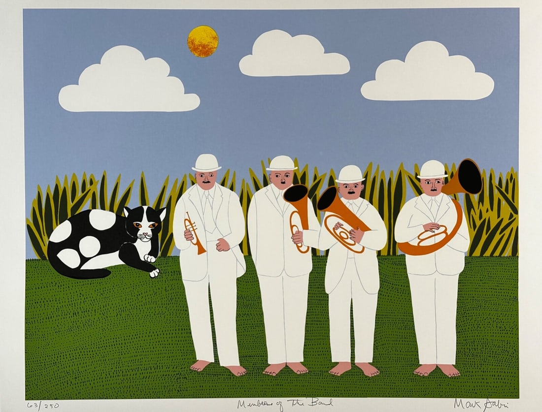 Mark Sabin Members of The Band Hand Signed Screenprint (1 of 3)