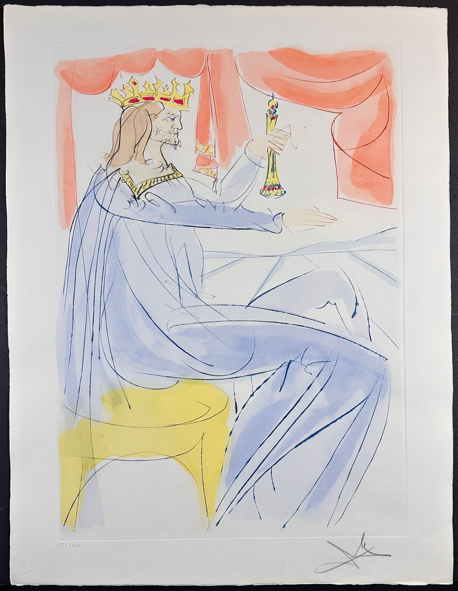 Salvador Dali Our Historical Heritage King Solomon Hand Signed Numbered Etching (1 of 5)