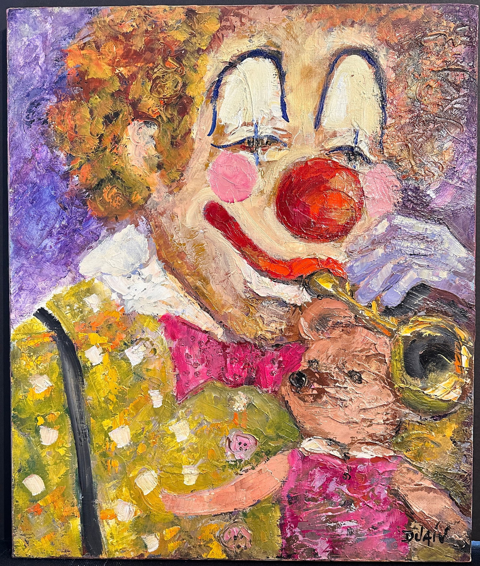 Duaiv Clown Original Painting on Canvas (1 of 4)