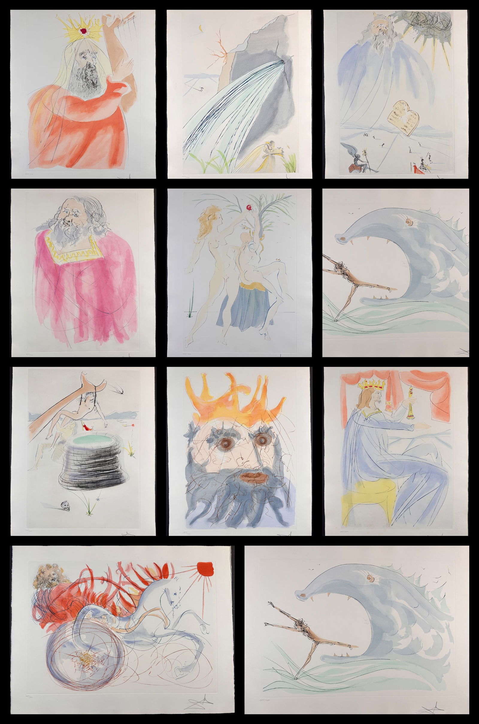 Salvador Dali Our Historical Heritage Complete Suite Hand Signed Numbered 11 Etchings (1 of 13)