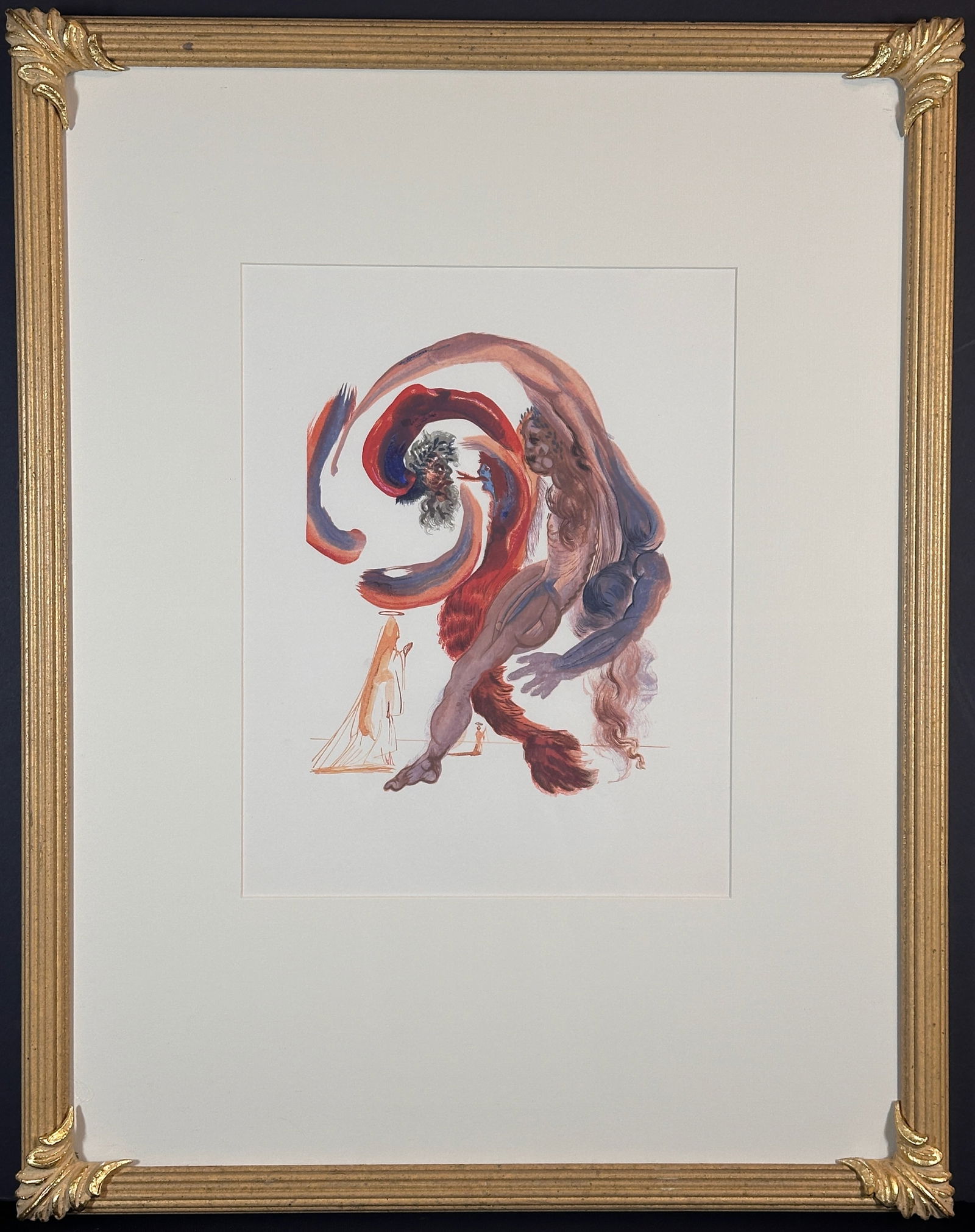 Salvador Dali Divine Comedy Purgatory Canto 18 Decomposition Framed (1 of 2)