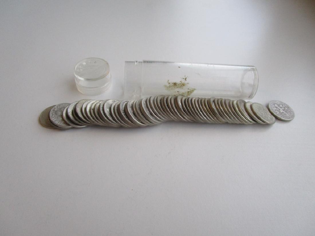Lot of 54 .900 Silver Roosevelt Dimes: Lot of 54 .900 Silver Roosevelt Dimes:5