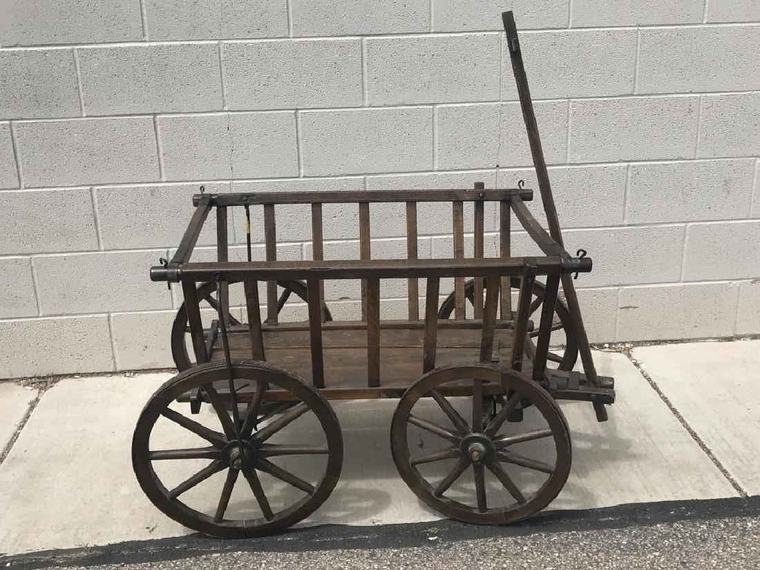 wooden pull wagon