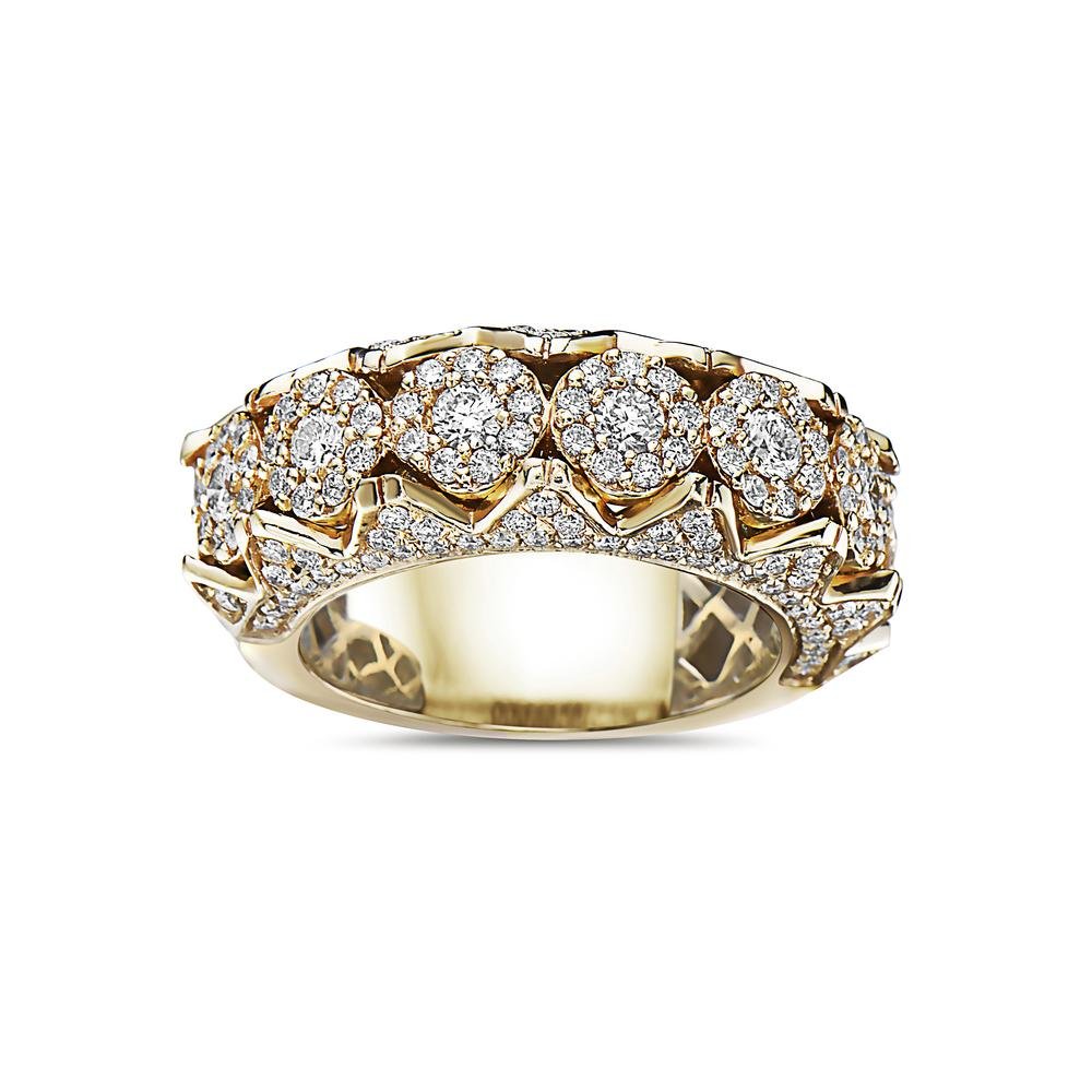 MEN'S 14K YELLOW GOLD BAND WITH 2.45 CT DIAMONDS (1 of 2)