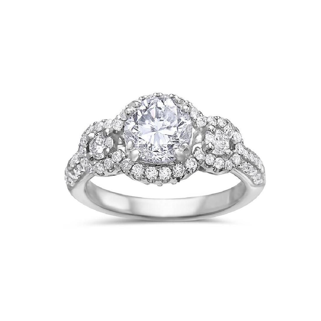 LADIES 18K WHITE GOLD WITH 2.41 CT ENGAGEMENT RING (1 of 1)