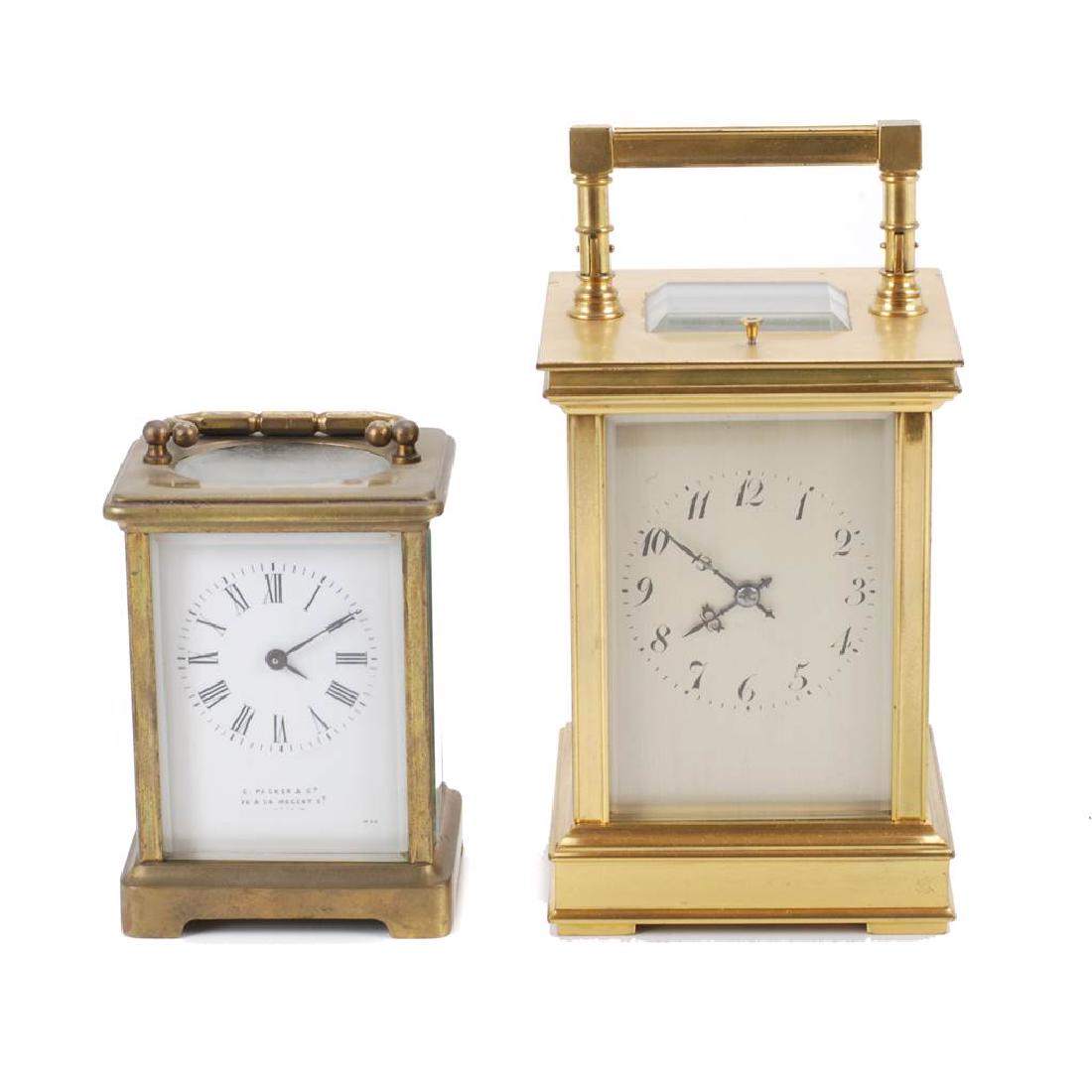 TWO CARRIAGE CLOCKS, MID 18TH CENTURY AND FIRST HALF OF (1 of 3)
