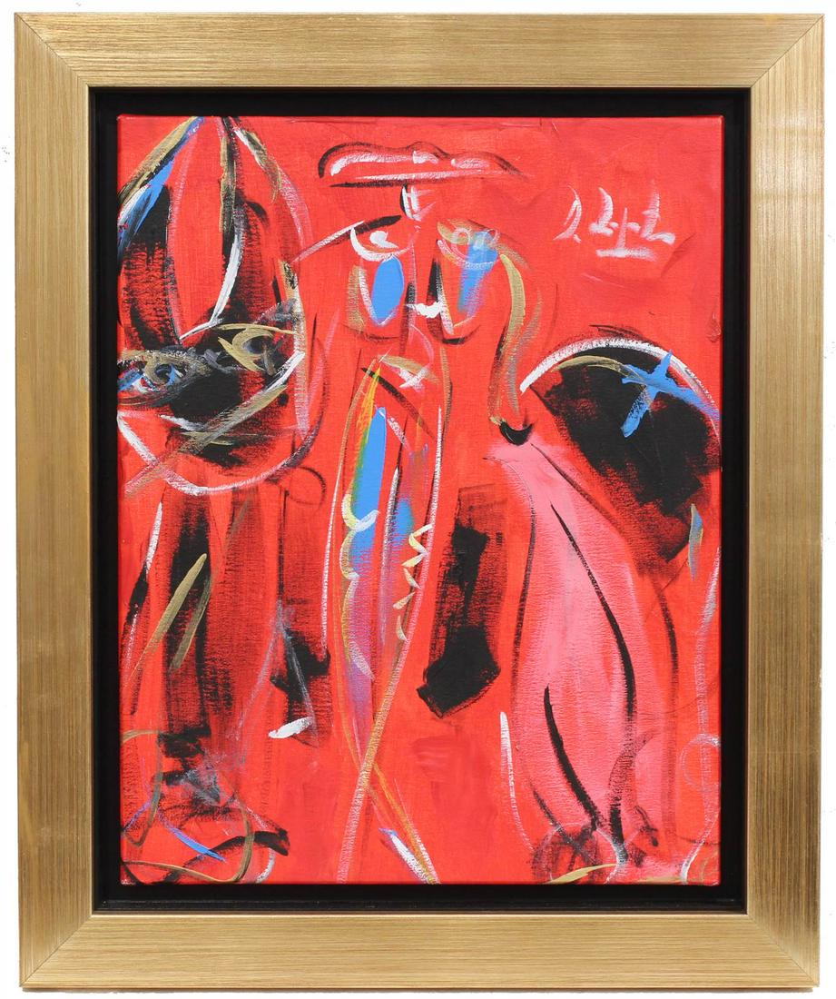 DOMINGO ZAPATA (1974). "BRAVO VIII", 2015.: Acrylic on cloth. Signed. With artist's certificate of authenticity. 57 x 47 cm; 71.5 x 59.5 cm. (frame).