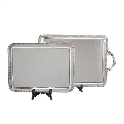 Two Spanish Silver Trays, Mid C20th.