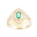 DIAMOND AND EMERALD RING.