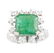 DIAMOND AND EMERALD RING.