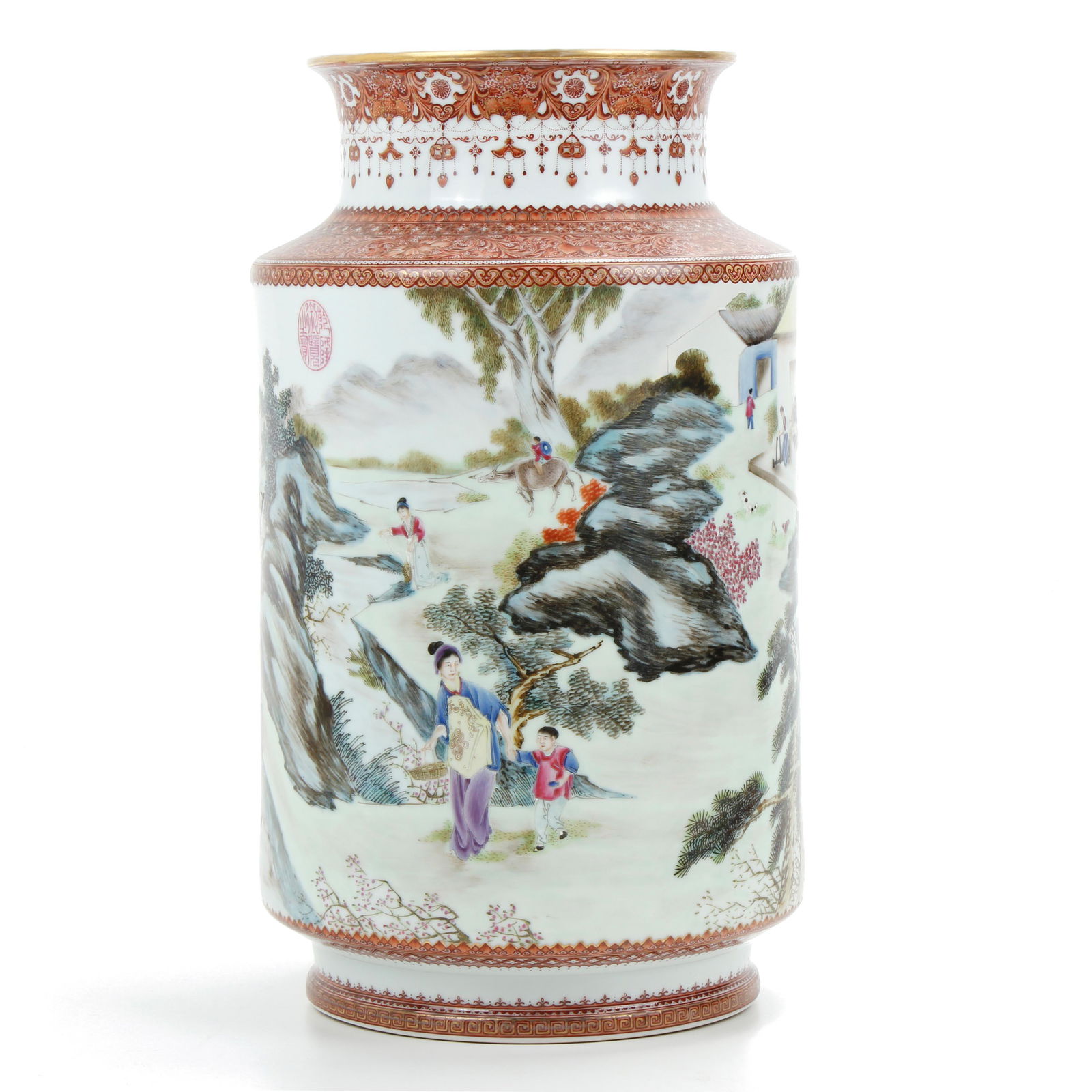 LARGE CHINESE VASE, 20TH CENTURY. (1 of 9)