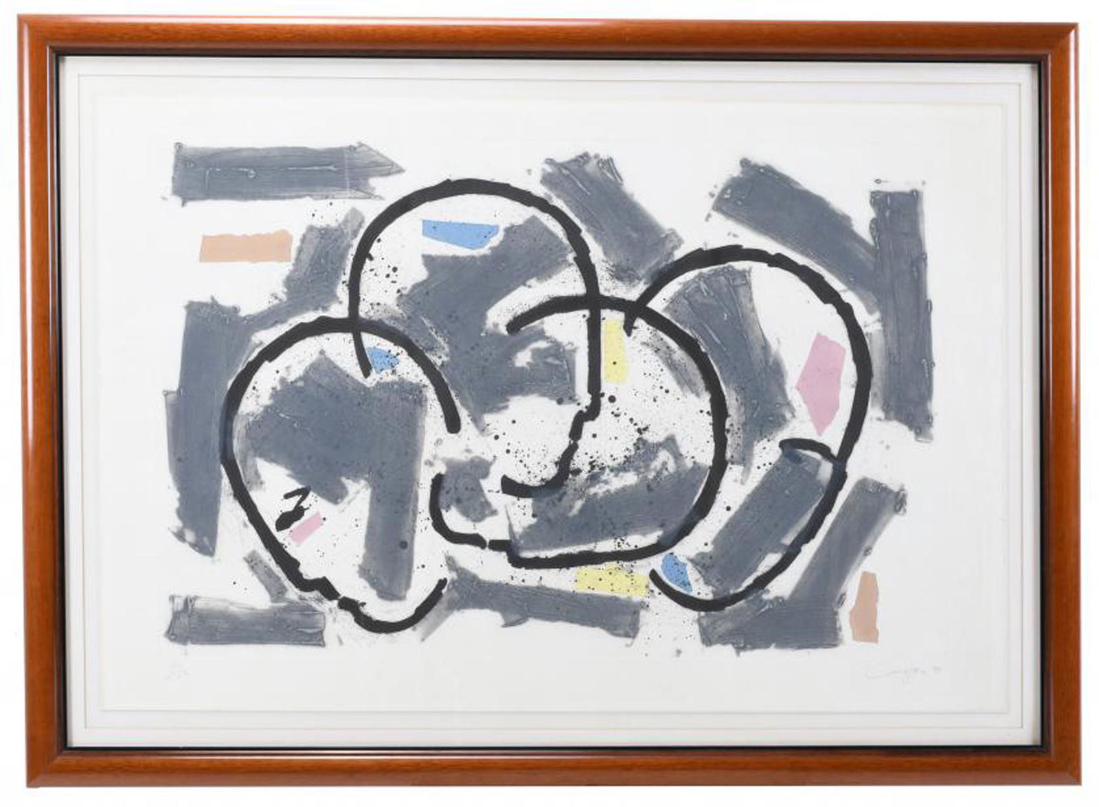 RAFAEL CANOGAR (1935). "URABAN SCENE V-1", 1990.: Lithography.Signed, dated and numbered 11/50.75.5 x 11.6 cm; 95.5 x 131 cm (frame).