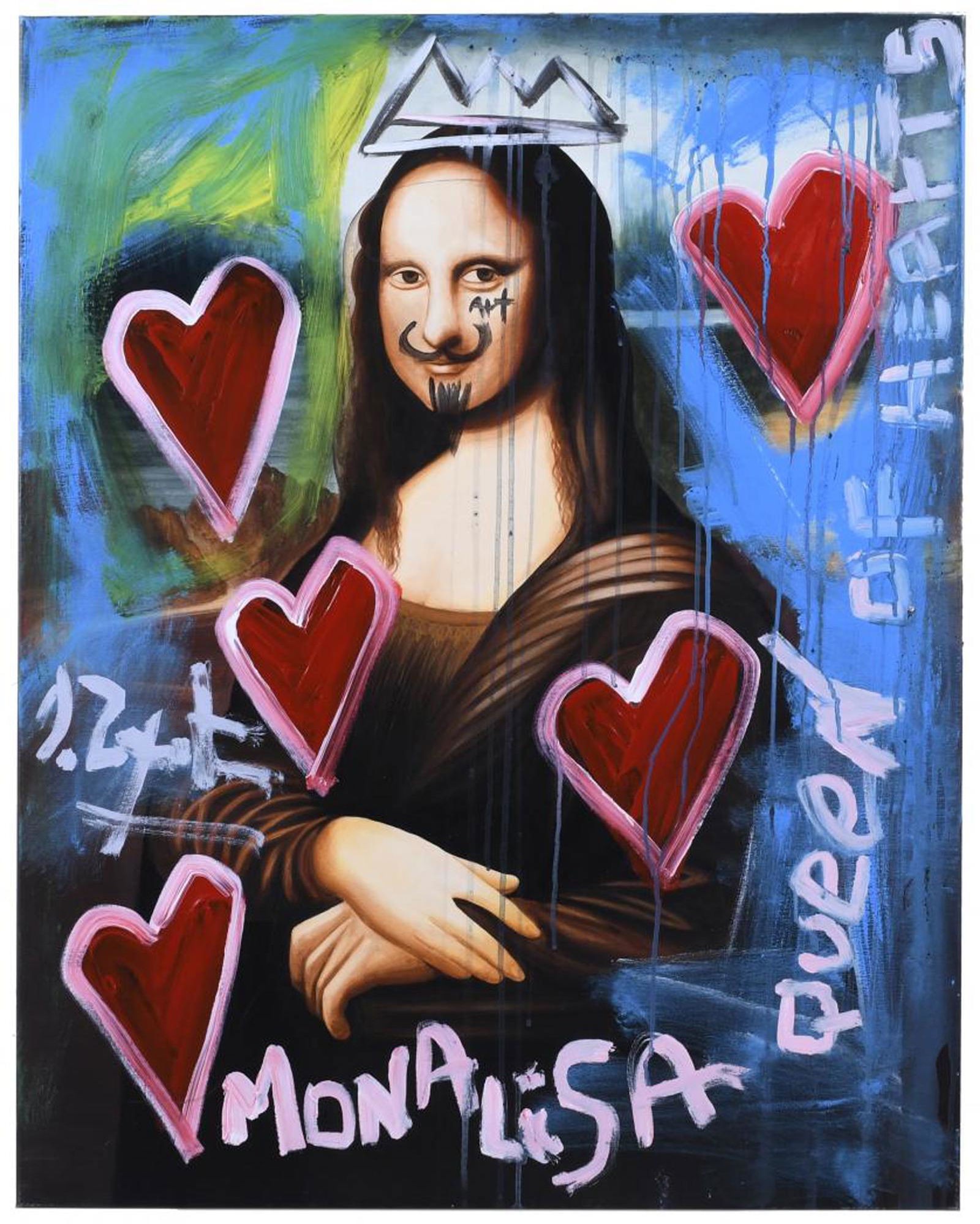 DOMINGO ZAPATA (1974). "MONA LISA QUEEN OF HEARTS", C.: Acrylic on canvas.Signed and titled.Literature: N. JimÃ©nez, "Domingo Zapata: "Mi obra en Times Square acompaÃ±arÃ¡ a los viajeros", "Ãšltima Hora", Palma, 28 July 2019, https://amp.ultimahora