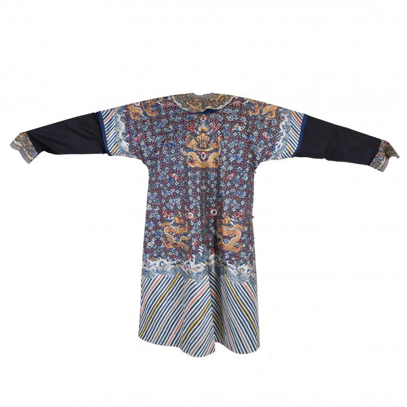 CHINESE IMPERIAL DRAGON TUNIC OR 'JI FU', PROBABLY FROM THE QING DYNASTY (1644-1912). (1 of 11)