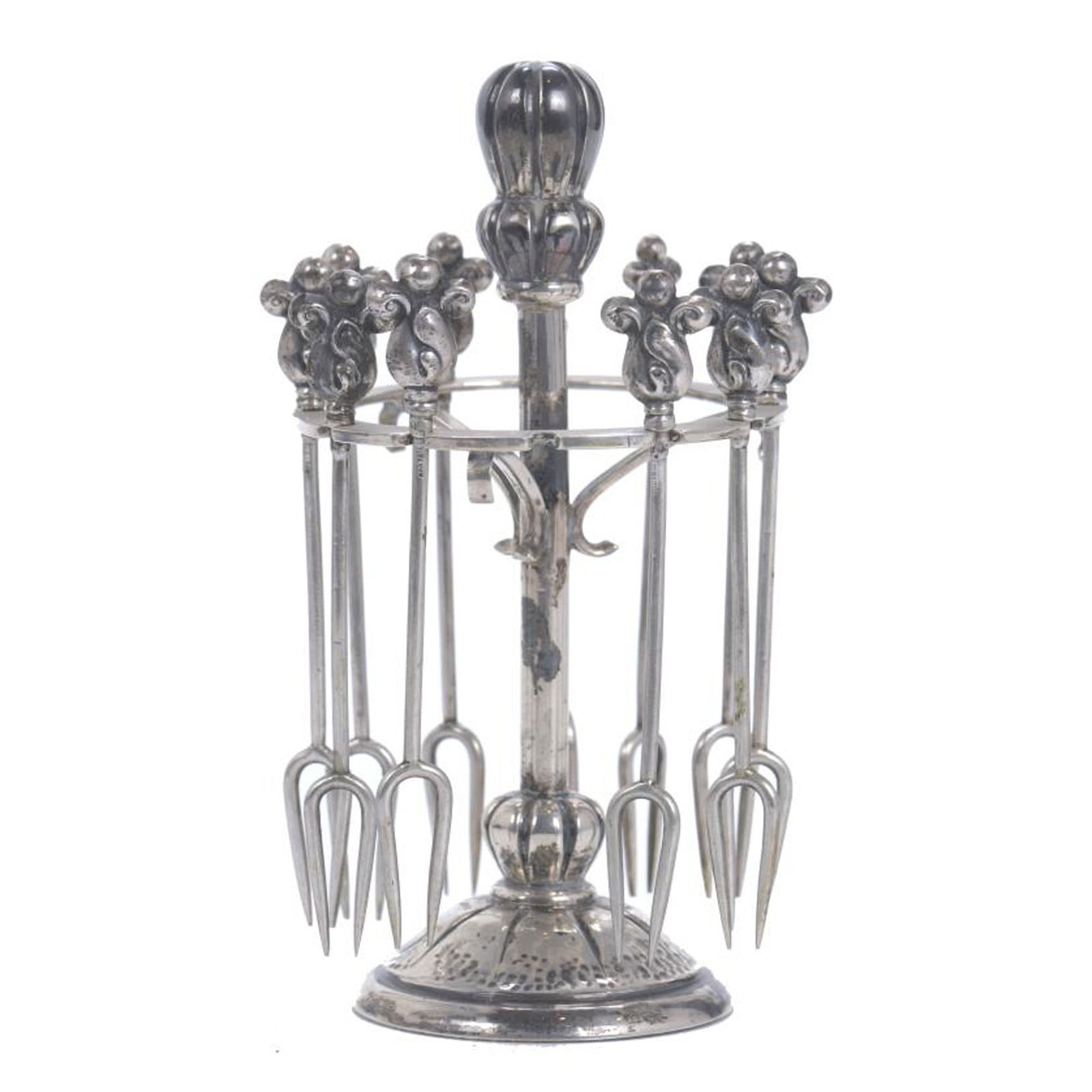 APERITIF SKEWERS WITH SILVER BASE, SECOND HALF OF THE 20TH CENTURY. (1 of 4)