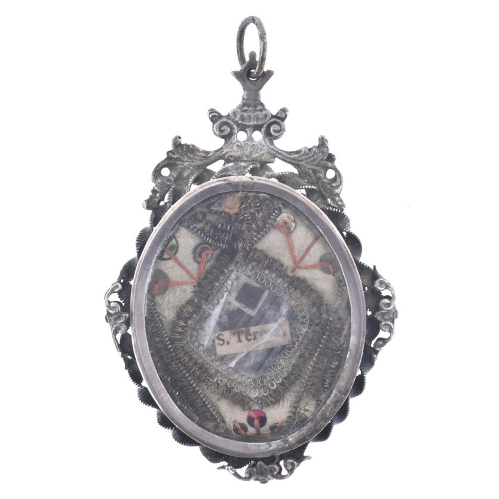 LATE 17TH CENTURY SPANISH SCHOOL. Saint Teresa reliquary pendant. (1 of 6)