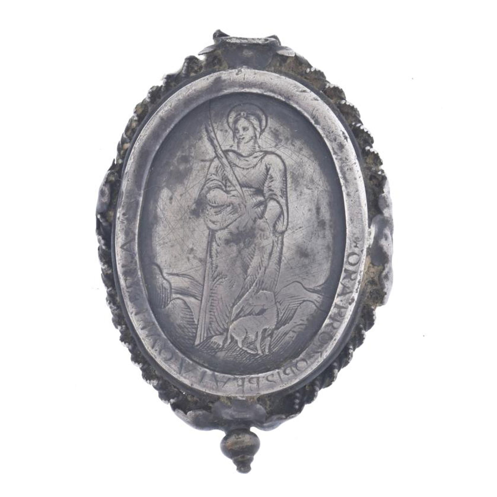 17TH CENTURY SPANISH SCHOOL. Reliquary pendant. (1 of 4)