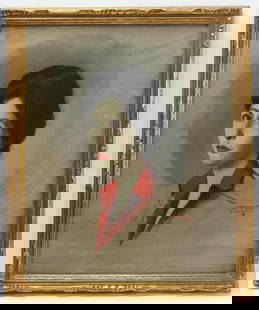ARMANDO MIRAVALLS BOVE (1916-1978). "WOMAN PORTRAIT", 1960.: Oil on canvas.Signed and dedicated.On the reverse, signed and dated.61 x 50 cm; 68 x 57 cm. (frame).