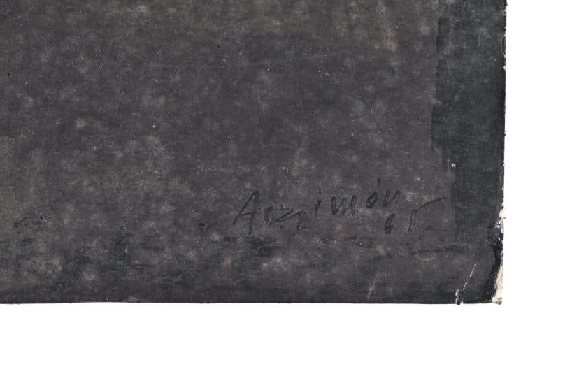 DANIEL ARGIMON (1929-1996). 'Composition', 1965.: Mixed media on poster board.Signed and dated.65 x 50 cm (unframed).