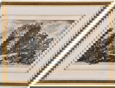 GIOVANNI BATTISTA PIRANESI (1720-1778). "Veduta degli Avanzi de alcune camera sepolcrali..., Tom II.: Print on paper.40 x 61 cm (print); 72.5 x 93.5 cm (frame).