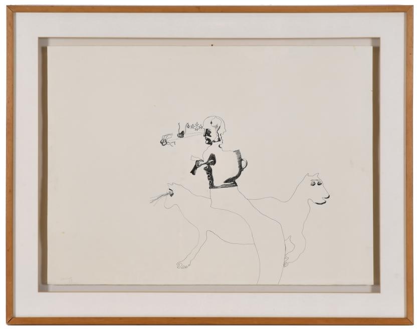 JORGE CASTILLO CASALDERREY (1933). Untitled, 1967.: Ink on paper.Signed and dated.48 x 65 cm; 64 x 82 cm (frame).