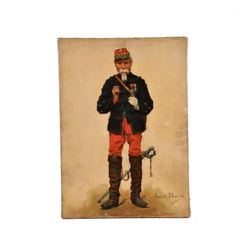 FERNAND BLAYN (1853-1892). 'Soldier', 1880.: Oil on canvas. Signed and dated. 46 x 33 cm (unframed).