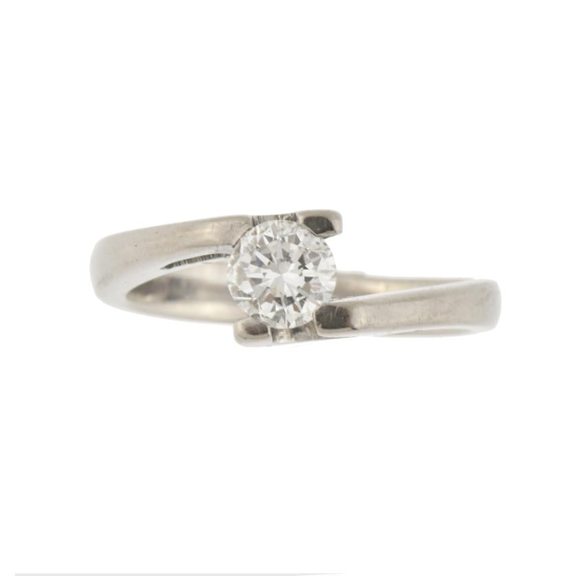 Solitaire ring with diamond. - 2