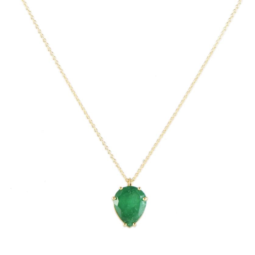 Necklace and pendant with a large emerald. (1 of 2)