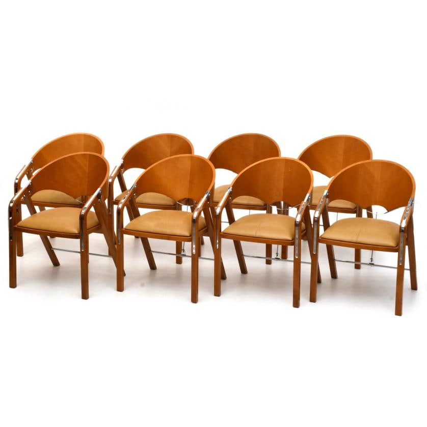JAUME TRESSERRA (BARCELONA, 1943) Set of eight Spinnacker chairs. (1 of 5)