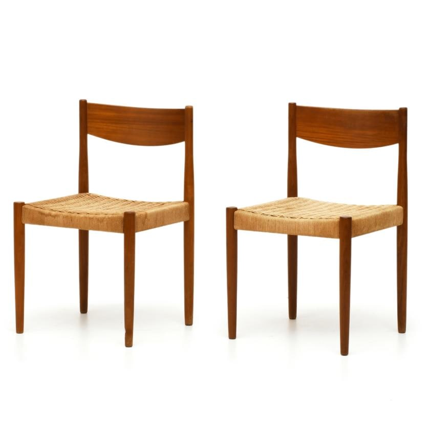 AFTER MODELS BY POUL VOLTHER FOR FREM RøJLE. Pair of chairs. (1 of 3)
