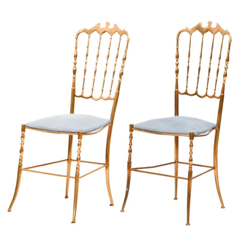 Pair of ‘Chiabari’ chairs, 20th century. (1 of 3)