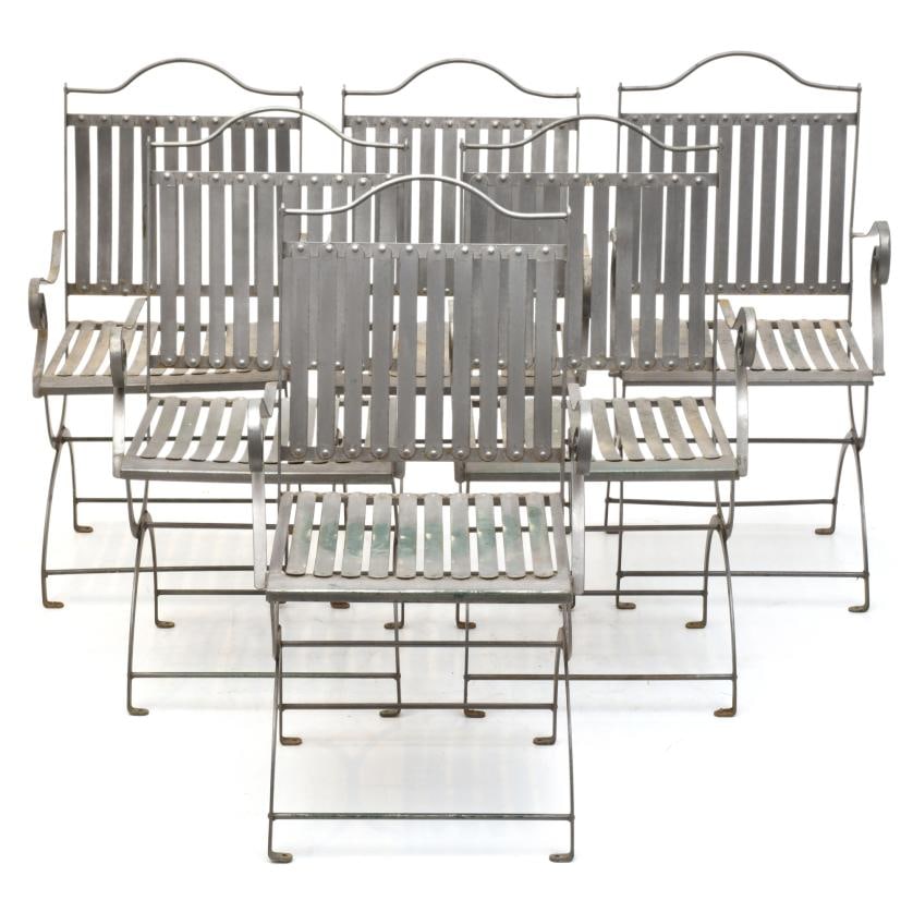 20TH CENTURY FRENCH SCHOOL. Set of 6 garden chairs. (1 of 5)