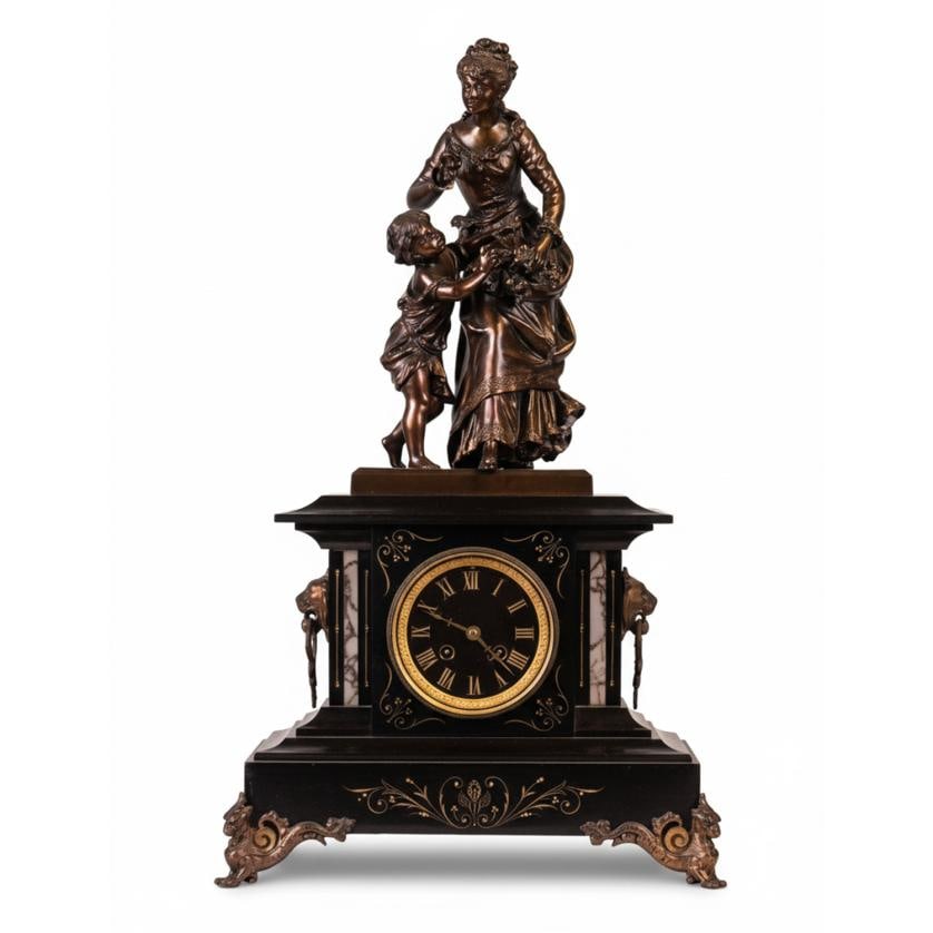Belle Époque table clock, circa 1900. (1 of 3)